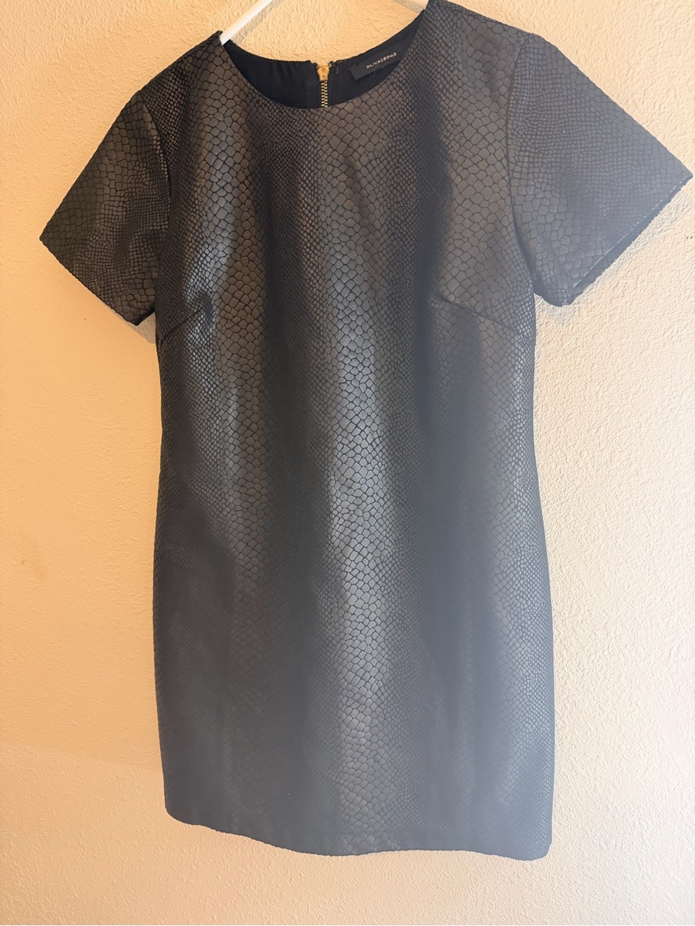 Olivaceous Black Textured Sheath Dress